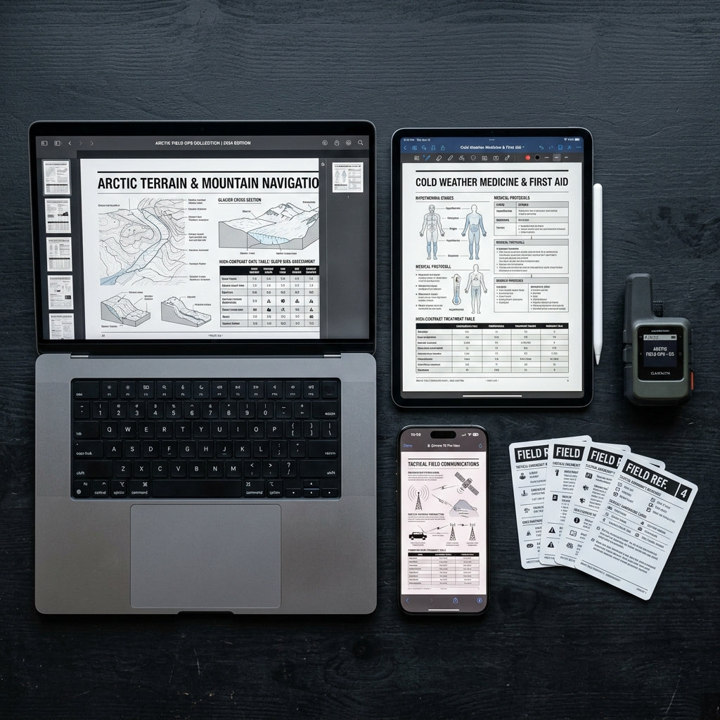 The Complete Arctic Field Operations Collection Displayed Across MacBook, iPad, and iPhone